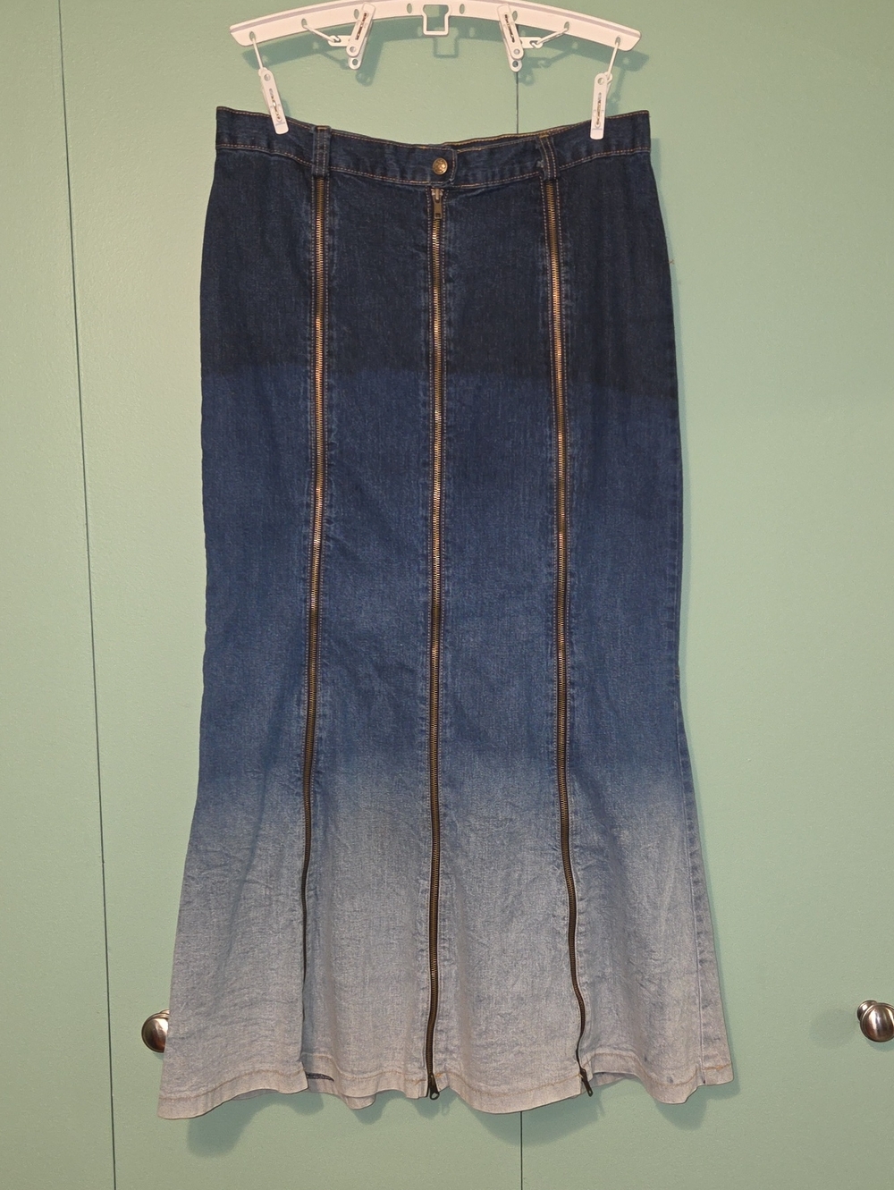 Vintage Y2k Casadei Zipper Detail Maxi Skirt Size Xl